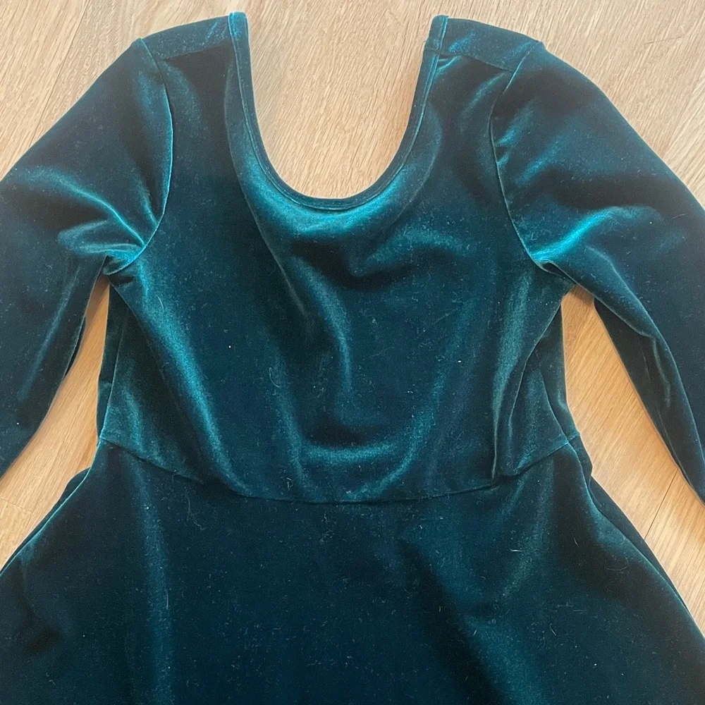 The Children's Place Green Velvet Dress